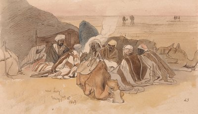 Bij Suez, avond, 15 januari 1849 (43) door Edward Lear